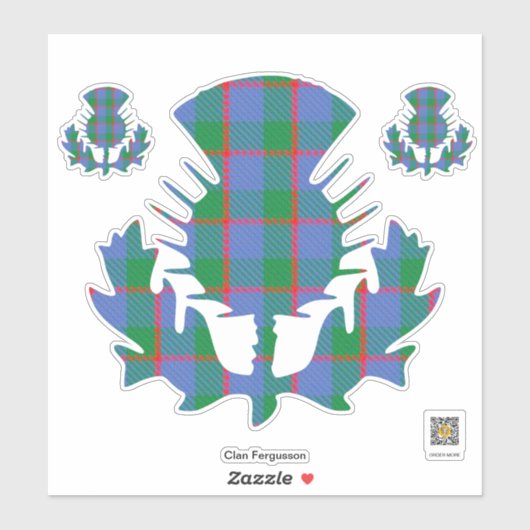 Clan Fergusson Thistle Sticker (Vel)