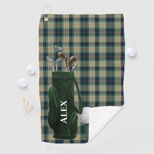 Clan Fitzpatrick Tartan Gepersonaliseerd Golfhanddoek (Insitu)