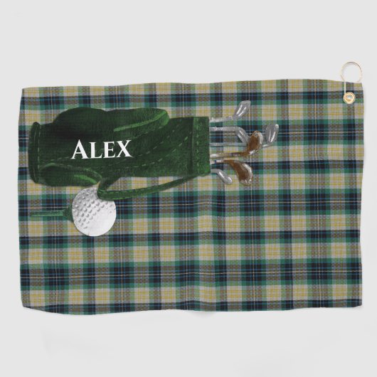 Clan Fitzpatrick Tartan Gepersonaliseerd Golfhanddoek (Horizontaal)