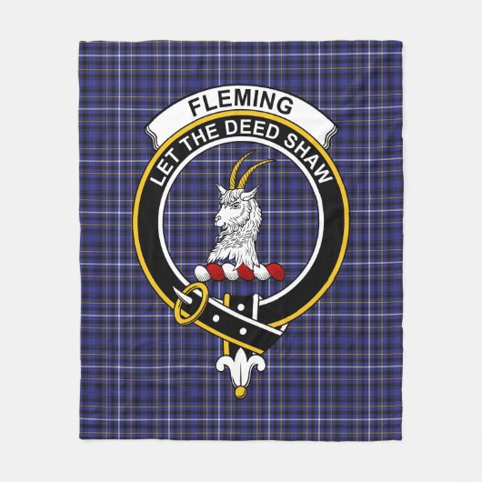Clan Fleming Tartan Fleece Deken (Voorkant)