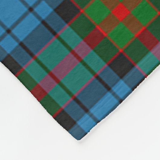 Clan Fletcher of Dunan Tartan Pset Fleece Deken (Hoek)