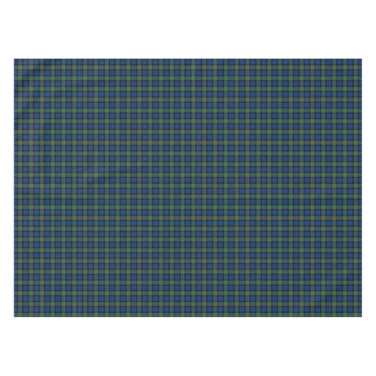 Clan Fletcher Royal Blauw en Groen Schots Tartan Tafelkleed (Voorkant (Horizontaal))