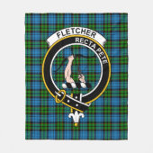 Clan Fletcher Tartan Pset Fleece Deken (Voorkant)