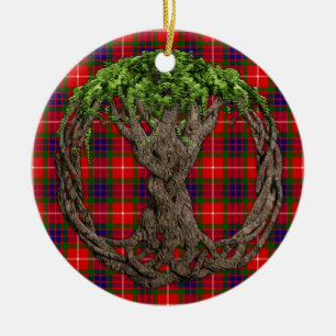 Clan-flitsartan en Keltische levensboom Keramisch Ornament