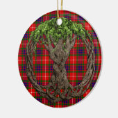 Clan-flitsartan en Keltische levensboom Keramisch Ornament (Links)