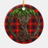 Clan-flitsartan en Keltische levensboom Keramisch Ornament (Achterkant)