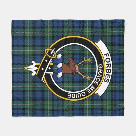 Clan Forbes Ancient Tartan Pset Fleece Deken (Voorkant (Horizontaal))