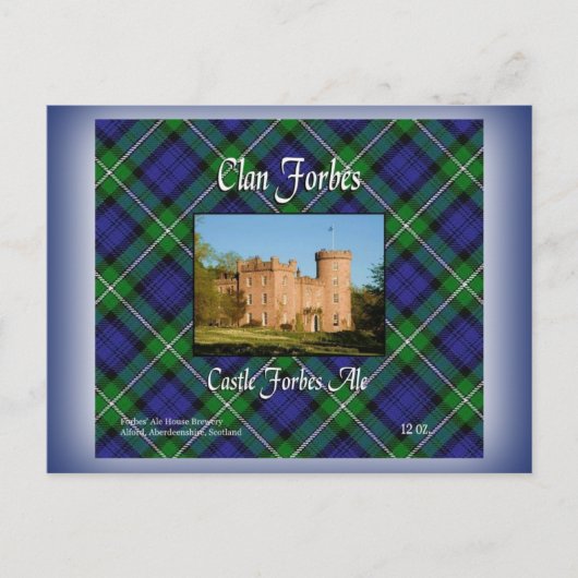 Clan Forbes Castle Forbes Ale Briefkaart (Voorkant)