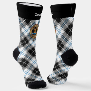 Clan Forbes Crest over Dress Tartan Sokken