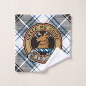 Clan Forbes Crest over jurk Tartan Bad Handdoek (Wasdoekje)