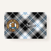 Clan Forbes Crest over jurk Tartan Badge (Voorkant)