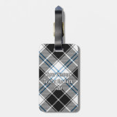 Clan Forbes Crest over jurk Tartan Bagagelabel (Achterkant verticaal)