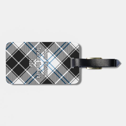 Clan Forbes Crest over jurk Tartan Bagagelabel (Achterkant horizontaal)