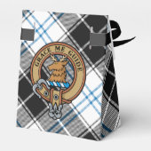 Clan Forbes Crest over jurk Tartan Bedankdoosjes (Achterkant)