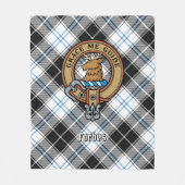 Clan Forbes Crest over jurk Tartan Fleece Deken (Voorkant)