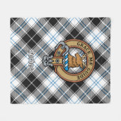 Clan Forbes Crest over jurk Tartan Fleece Deken (Voorkant (Horizontaal))