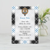 Clan Forbes Crest over jurk Tartan Kaart (Staand voorkant)