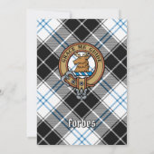 Clan Forbes Crest over jurk Tartan Kaart (Achterkant)