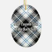 Clan Forbes Crest over jurk Tartan Keramisch Ornament (Achterkant)