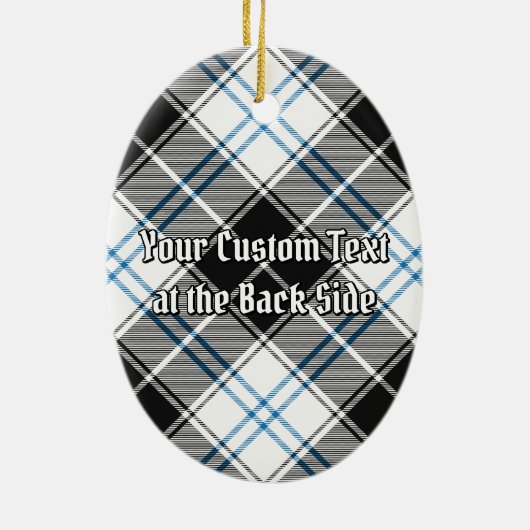 Clan Forbes Crest over jurk Tartan Keramisch Ornament (Achterkant)