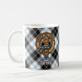 Clan Forbes Crest over jurk Tartan Koffiemok (Links)