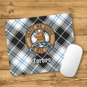 Clan Forbes Crest over jurk Tartan Muismat