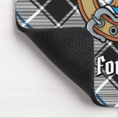 Clan Forbes Crest over jurk Tartan Muismat (Hoek)