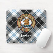Clan Forbes Crest over jurk Tartan Muismat (Met muis)