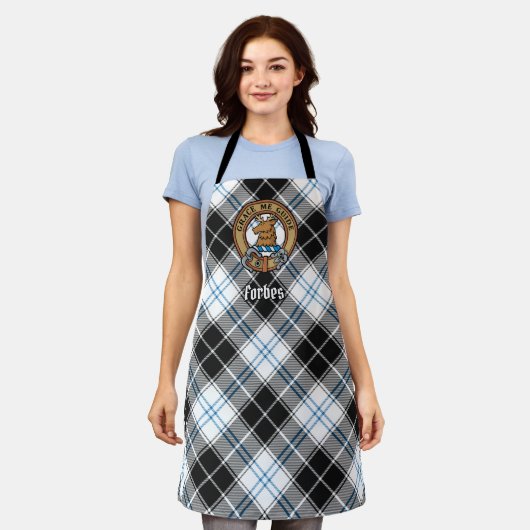 Clan Forbes Crest over jurk Tartan Schort (Gedragen)