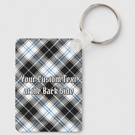 Clan Forbes Crest over jurk Tartan Sleutelhanger (Achterkant)