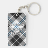 Clan Forbes Crest over jurk Tartan Sleutelhanger (achterkant)