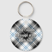 Clan Forbes Crest over jurk Tartan Sleutelhanger (Achterkant)