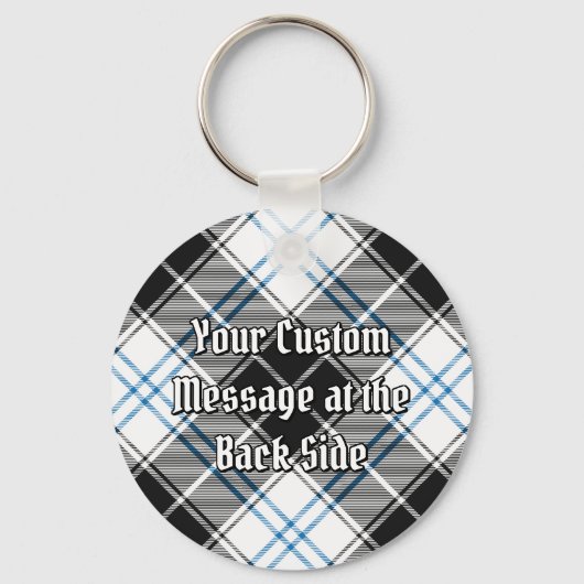 Clan Forbes Crest over jurk Tartan Sleutelhanger (Achterkant)