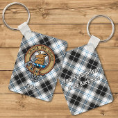 Clan Forbes Crest over jurk Tartan Sleutelhanger