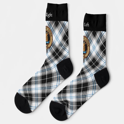 Clan Forbes Crest over jurk Tartan Sokken (Links)
