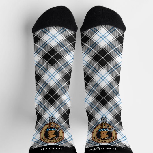 Clan Forbes Crest over jurk Tartan Sokken (Top)