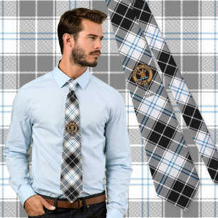 Clan Forbes Crest over jurk Tartan Stropdas