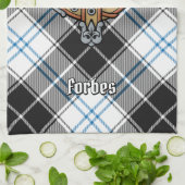 Clan Forbes Crest over jurk Tartan Theedoek (Gevouwen)