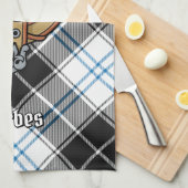 Clan Forbes Crest over jurk Tartan Theedoek (Quarter Fold)