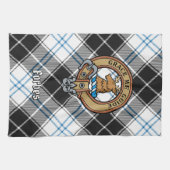 Clan Forbes Crest over jurk Tartan Theedoek (Horizontaal)