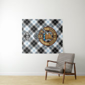 Clan Forbes Crest over jurk Tartan Wandkleed (In Situ (horizontaal))