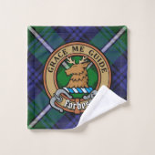 Clan Forbes Crest over Tartan Bad Handdoek (Wasdoekje)