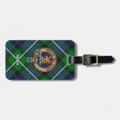 Clan Forbes Crest over Tartan Bagagelabel (Voorkant horizontaal)