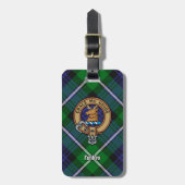Clan Forbes Crest over Tartan Bagagelabel (Voorkant verticaal)