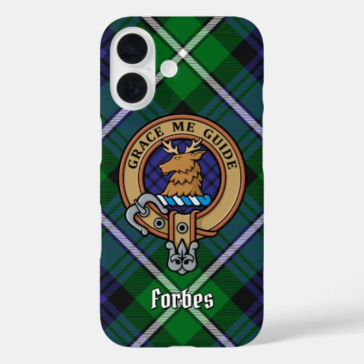 Clan Forbes Crest over Tartan Case-Mate iPhone Case (Achterkant)
