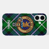 Clan Forbes Crest over Tartan Case-Mate iPhone Case (Achterkant (horizontaal))