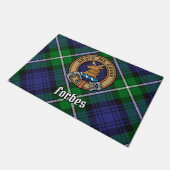 Clan Forbes Crest over Tartan Deurmat (Schuin)