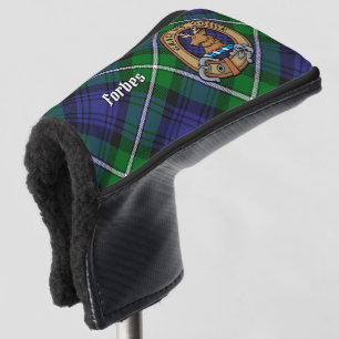 Clan Forbes Crest over Tartan Golfheadcover