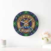 Clan Forbes Crest over Tartan Grote Klok (Huis)