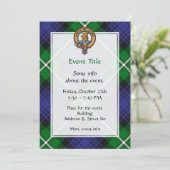 Clan Forbes Crest over Tartan Kaart (Staand voorkant)